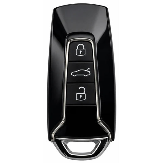 3 Button Smart Remote Key Case with HU162 Emergency Key Blade for Volkswagen Touareg (MLB Systems)