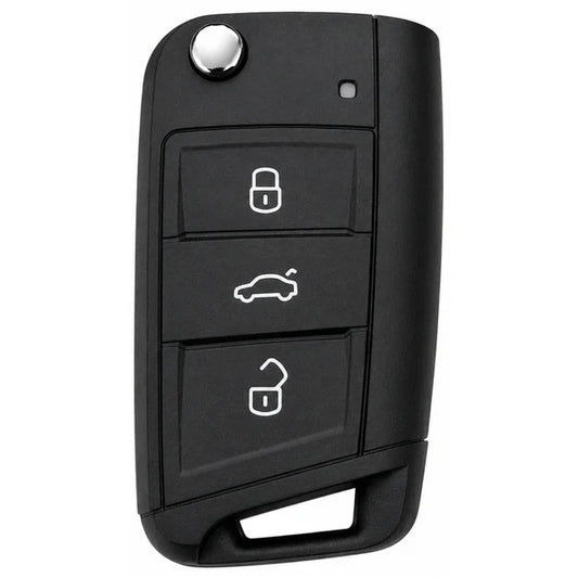 3 Button MQB Remote Key Case with HU66 Key Blade for VAG