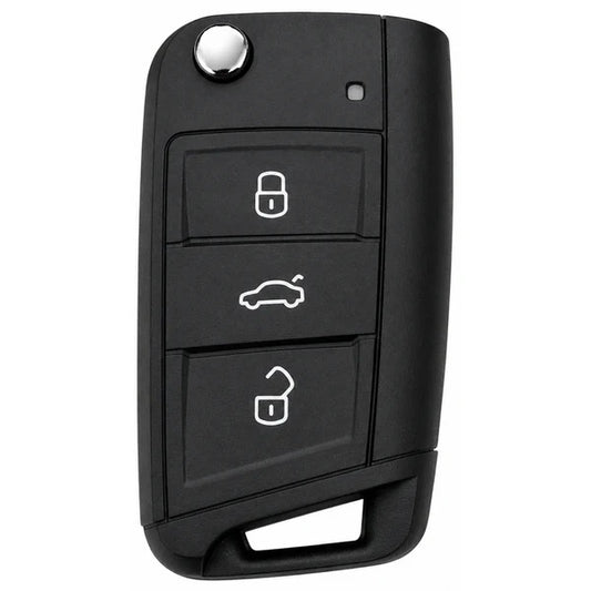 3 Button MQB Remote Key Case with HU162 Key Blade for VAG