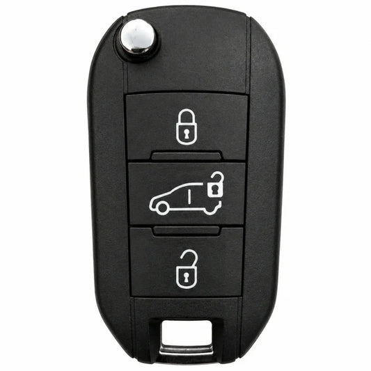 3 Button HU83 PSA Style Flip Key Case to suit Xhorse & Aftermarket PCB's
