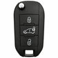 3 Button HU83 PSA Style Flip Key Case to suit Xhorse & Aftermarket PCB's