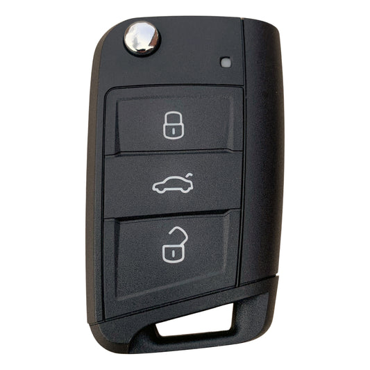 3 Button MQB Remote Key Case with HU66 Key Blade for VAG