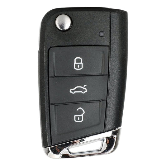 3 Button MQB Remote Key Case with HU162 Key Blade for VAG